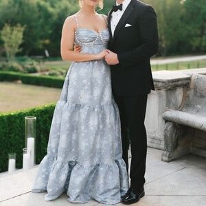 V. Chapman Lucetta Corset Tiered Maxi Dress